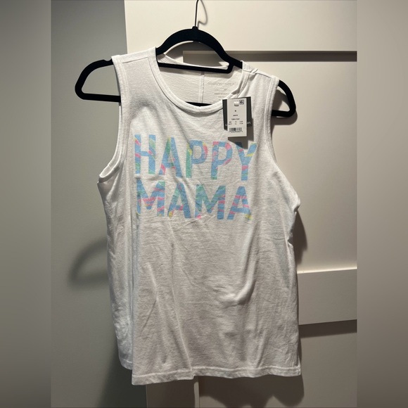 NWT Grayson Threads Women’s Happy Mama Cotton Tank Top White M - Picture 1 of 4